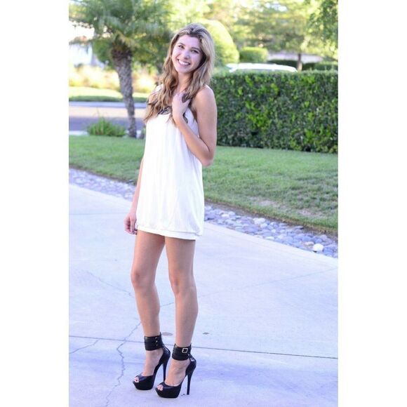 BCBG Maxazria Ivory Banded Hem Mini Cocktail Dress - Picture 7 of 7